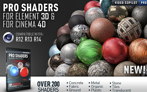 Element3D 专业材质包 pro shaders overview